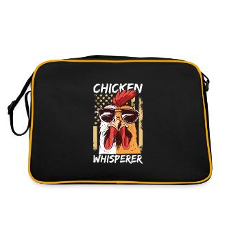 Hühnerflüsterer Chuchoteur de poulet - Sac Retro - noir/or - Dos