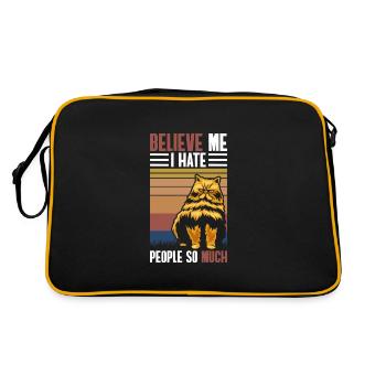 Haine de la foule Misanthrope Ironie - Sac Retro - noir/or - Dos