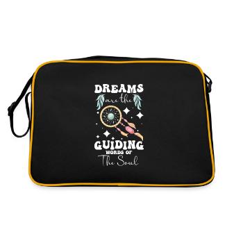 Traum Träumer - Retro Tasche - Schwarz/Gold - Hinten