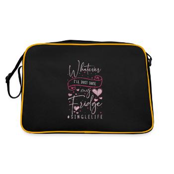 Beziehung Partnersuche Liebe Anmache - Retro Tasche - Schwarz/Gold - Hinten