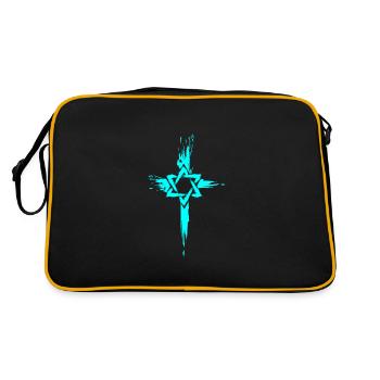 Messianic Jews Jewish Christians David Star Cross - Retro Bag - black/gold - Back