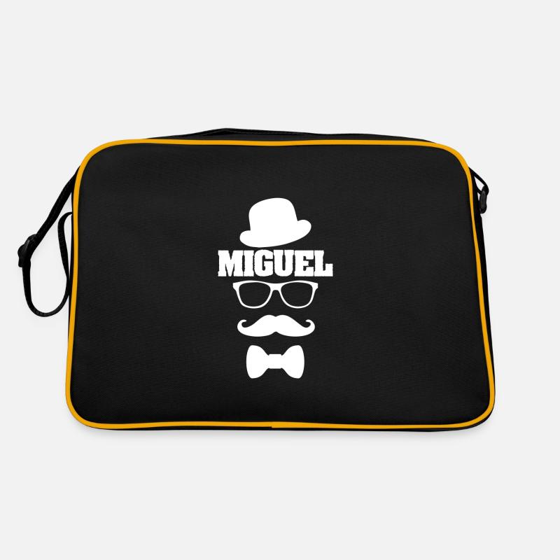 Schnauzer Miguel - Sac Retro - noir/or
