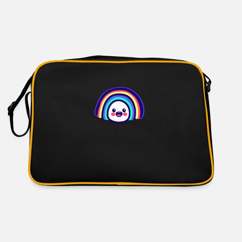 Regenbogen süß Retro Tasche