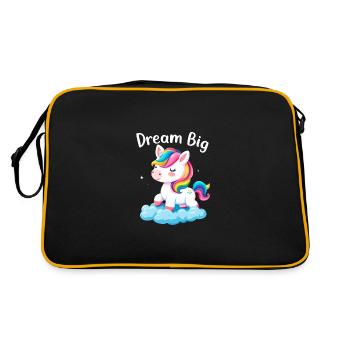 Dream Big Unicorn Inspiration pour les amateurs de licornes - Sac Retro - noir/or - Dos