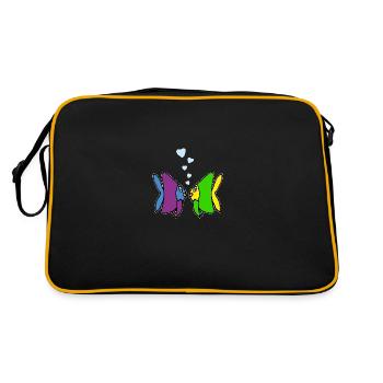 Amoureux amoureux aquarium de poissons - Sac Retro - noir/or - Dos