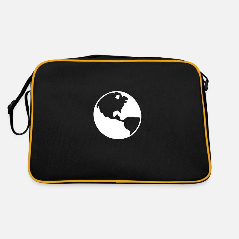 Silhouette du globe terrestre Sac Retro