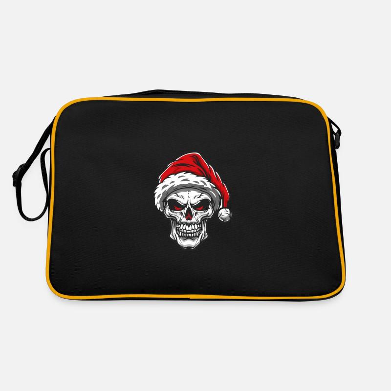 Weihnachtsmann Totenkopf Xmas Retro Tasche