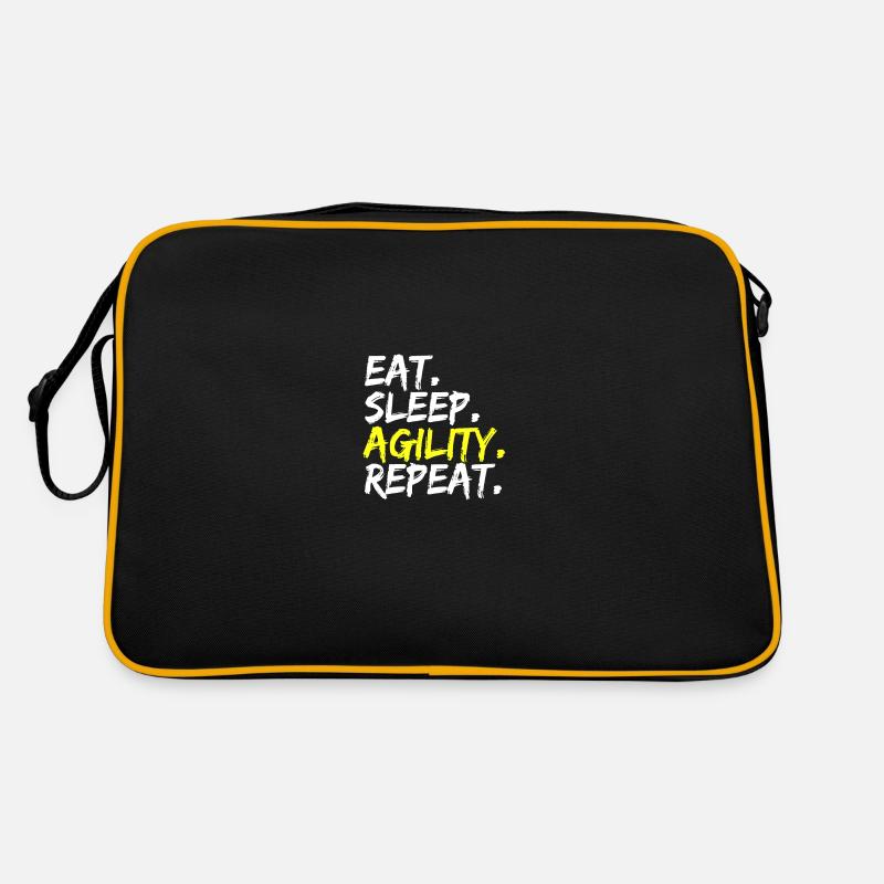 Eat Sleep Agility Repeat Dog Trainer Design Retro Bag