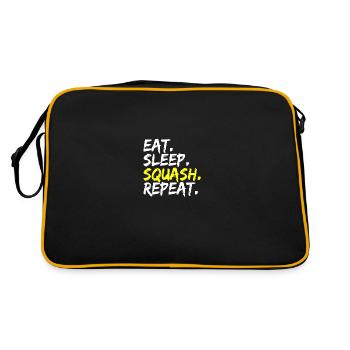 Eat Sleep Squash Repeat Squash Trainer Gift Idea - Retro Bag - black/gold - Back