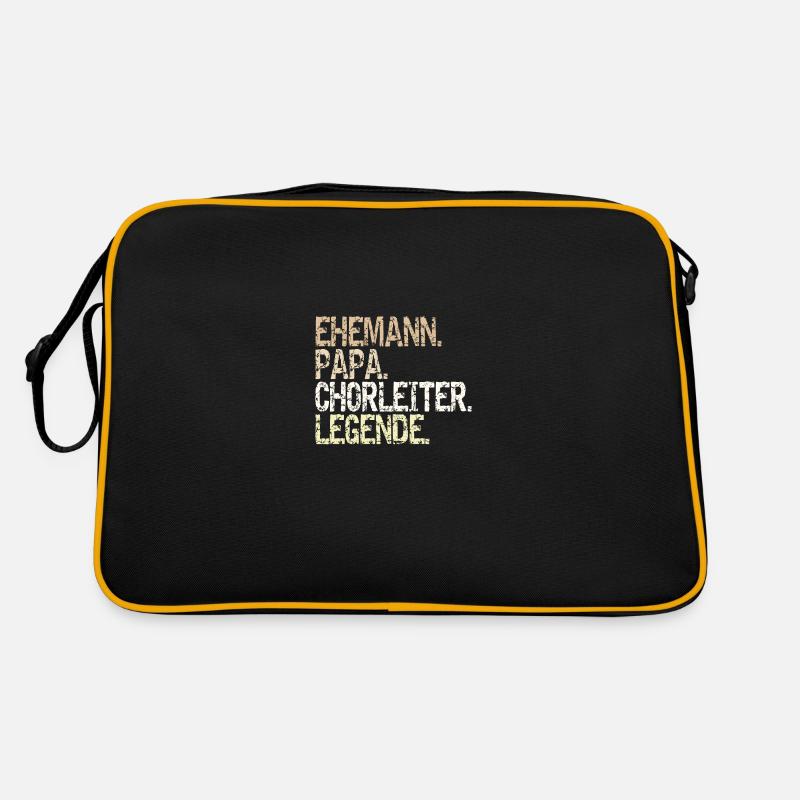 Chorleiter Ehemann Papa Legende Dirigieren Chor - Retro Tasche - Schwarz/Gold