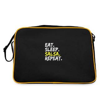 Eat Sleep Salsa Repeat Tenue de danse Latina Latino - Sac Retro - noir/or - Dos