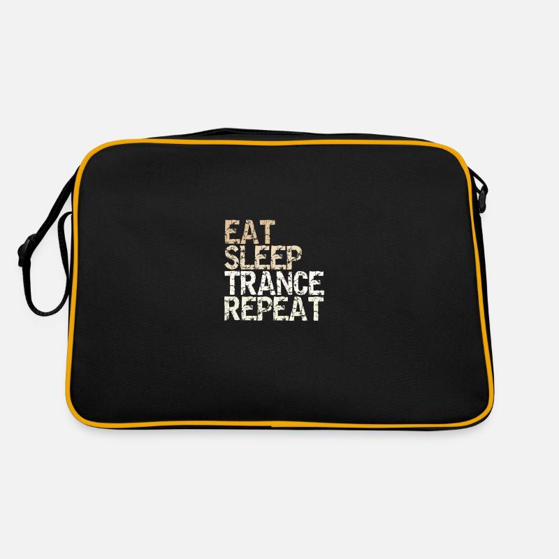 Eat Sleep Trance Repeat vintage sort Hypnose Sac Retro