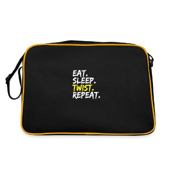 Eat Sleep Twist Repeat sort danseur tenue - Sac Retro - noir/or - Dos