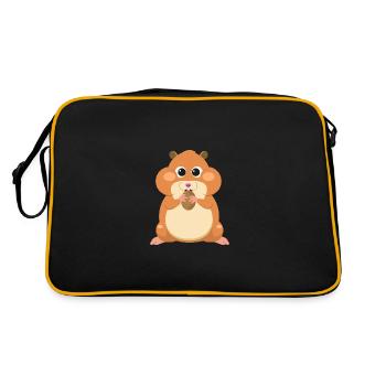 Hamster Hamsters Hamsters Hamsters bande dessinée mignon - Sac Retro - noir/or - Dos
