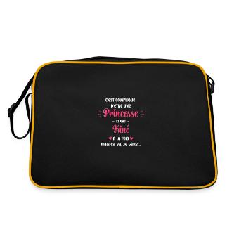 Compliqué princesse et d'être kiné - Sac Retro - noir/or - Dos