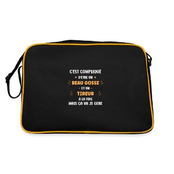 Beau gosse tireur - Sac Retro - noir/or - Dos