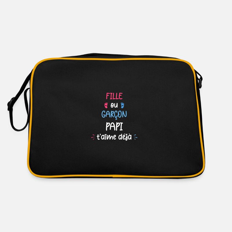 Fille ou garçon papi t'aime déjâ Sac Retro