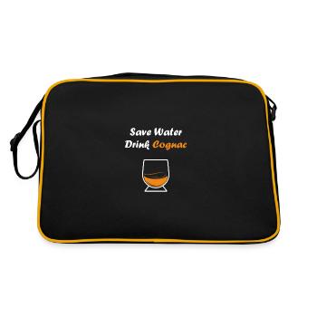 Save water drink cognac - Retro Bag - black/gold - Back