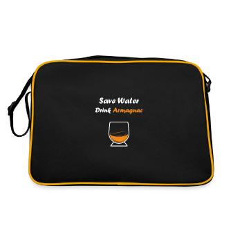 Save water drink Armagnac - Retro Bag - black/gold - Back