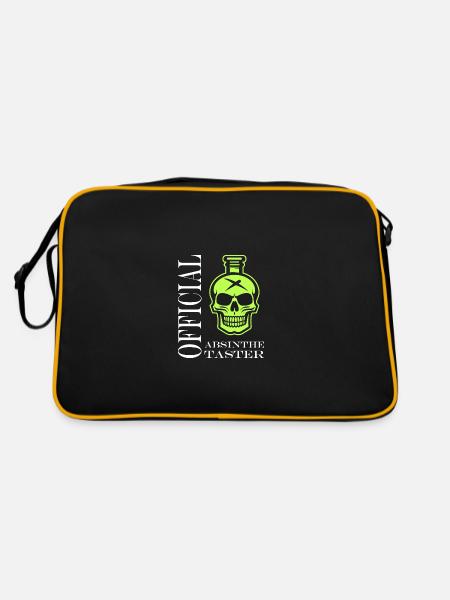 Offizielle Absinth-Verkostung - Retro Tasche - Schwarz/Gold - Hinten