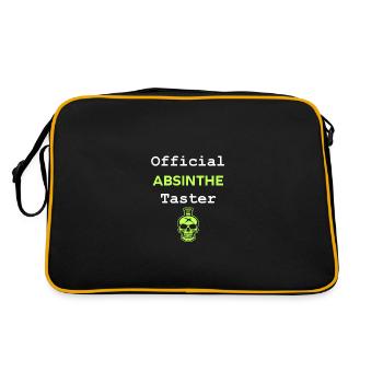Offizielle Absinth-Verkostung - Retro Tasche - Schwarz/Gold - Hinten