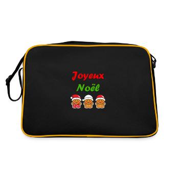 Joyeux noel pain d'épice - Sac Retro - noir/or - Dos