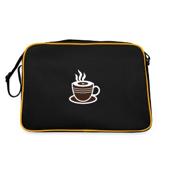 Humour petit chocolat chaud - Sac Retro - noir/or - Dos