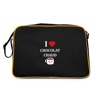 Humour petit chocolat chaud - Sac Retro - noir/or - Dos