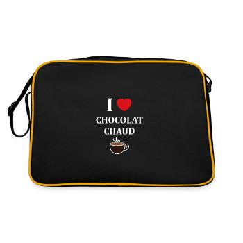 Humour petit chocolat chaud - Sac Retro - noir/or - Dos