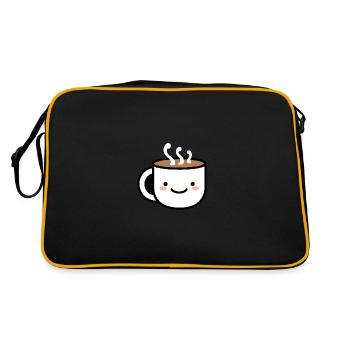 Humour petit chocolat chaud - Sac Retro - noir/or - Dos