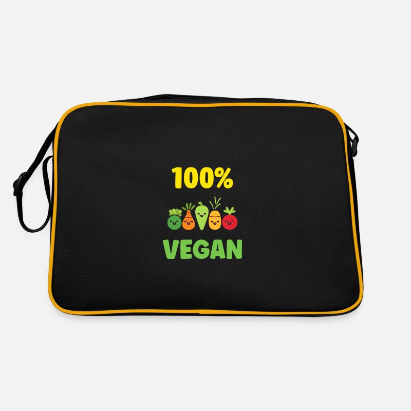 Humorous little vegan vegetables Retro Bag