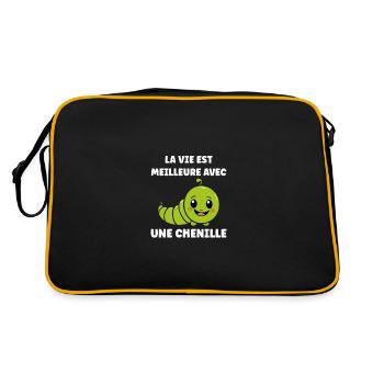 Chenilles insecte Amour petite chenille - Sac Retro - noir/or - Dos
