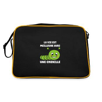 Chenilles insecte Amour petite chenille - Sac Retro - noir/or - Dos