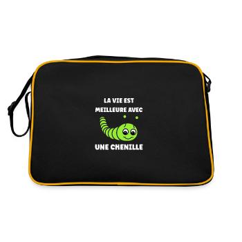 Chenilles insecte Amour petite chenille - Sac Retro - noir/or - Dos