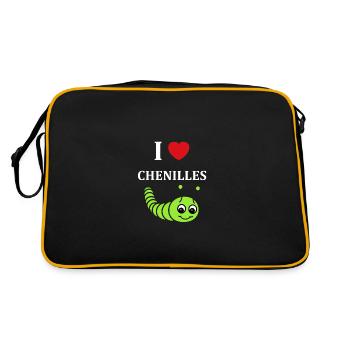 Chenilles insecte Amour petite chenille - Sac Retro - noir/or - Dos