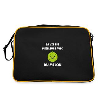 Fruit Humour petit Melon - Sac Retro - noir/or - Dos