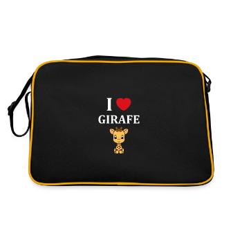 Humour petit bébé girafe - Sac Retro - noir/or - Dos