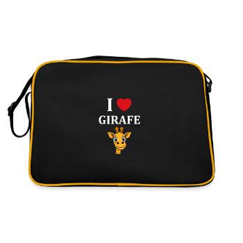 Humour petit bébé girafe - Sac Retro - noir/or - Dos