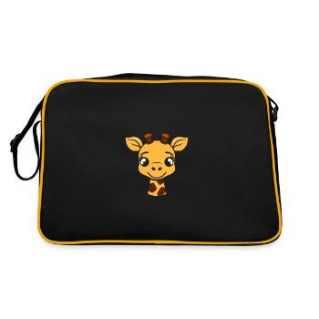 Humour petit bébé girafe - Sac Retro - noir/or - Dos