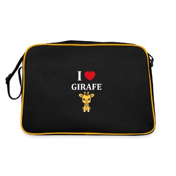Humour petit bébé girafe - Sac Retro - noir/or - Dos