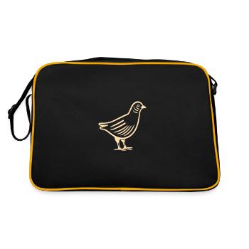 cailles petit oiseau caille - Sac Retro - noir/or - Dos
