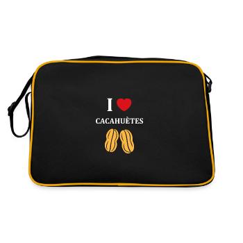 Cacahuètes Humour petite cacahuète - Sac Retro - noir/or - Dos
