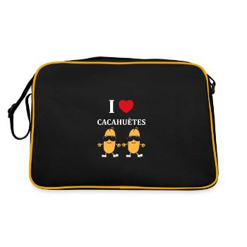 Cacahuètes Humour petite cacahuète - Sac Retro - noir/or - Dos
