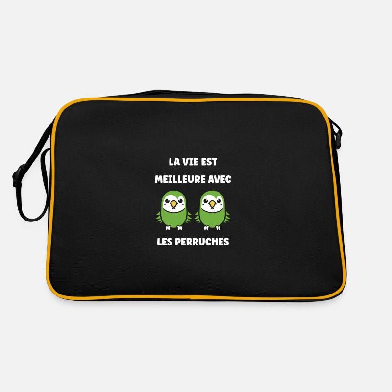 Oiseaux perruches humour petite perruche Sac Retro