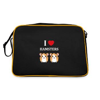 Mignon Humour petit hamster - Sac Retro - noir/or - Dos