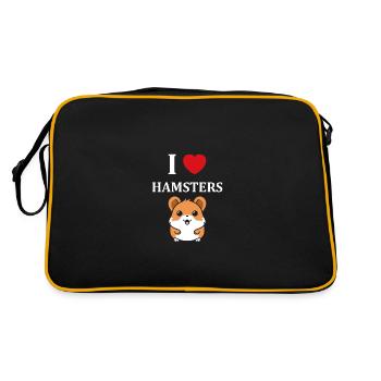 Mignon Humour petit hamster - Sac Retro - noir/or - Dos