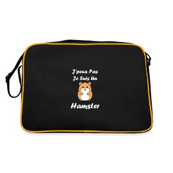 Mignon Humour petit hamster - Sac Retro - noir/or - Dos