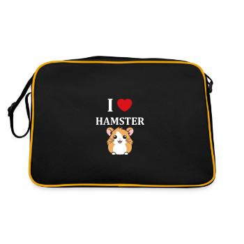 Mignon Humour petit hamster - Sac Retro - noir/or - Dos