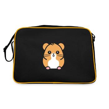 Mignon Humour petit hamster - Sac Retro - noir/or - Dos