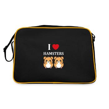 Mignon Humour petit hamster - Sac Retro - noir/or - Dos